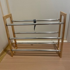 【美品】伸縮シューズラック　下駄箱