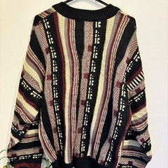CONFIRM コンファーム ニットカーディガン M ブラック/マルチカラーの画像