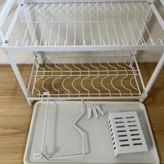 水切りラック　ホワイト　新品！の画像