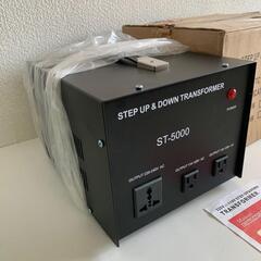 業務用 変圧器 ST-5000 トランス110Vto220V ブレーカー 高電流 リフォーム　建築材料 建設現場　電気　の画像
