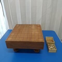 木製将棋盤34x31X8.5cmと10cmの脚