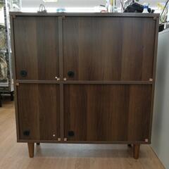 【限定SALE20％OFF】☆ドリーム荒牧店☆ジモティー割引有☆ キャビネット フラップ扉 DBRの画像
