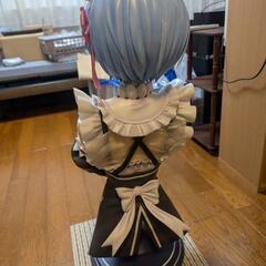 等身大　レム 胸像 「Re：ゼロから始める異世界生活」フィギュア　ケースセットの画像