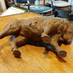 ヤギの置物 オブジェ 鋳物 山羊 動物の置物　/TJ-2352 2F北の画像