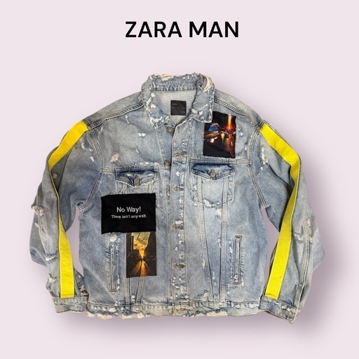 ZARAザラ 3rdタイプ フォトデニム ダメージジャケット XL