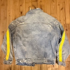 ZARAザラ 3rdタイプ フォトデニム ダメージジャケット XLの画像