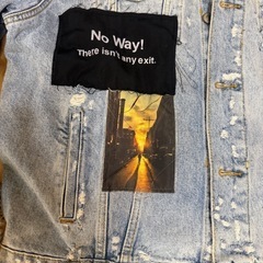 ZARAザラ 3rdタイプ フォトデニム ダメージジャケット XLの画像