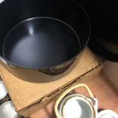 GYP0305 茶櫃（箱付き）湯呑み　10客　急須　まとめ売りの画像