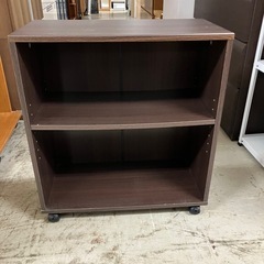 ☆値下げ☆I2503-164 キャスター付き収納ラック 2段 キズ汚れ有りの画像