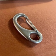 ステンレス カラビナ キーフック　キーリング キーホルダー 勾玉 金具 鍵　ナスカンの画像