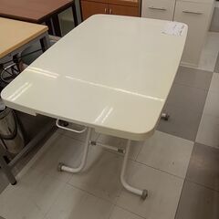 ★ジモティ割あり★  昇降テーブル ホワイト H69.5×D60×W90 クリーニング済み TC2816の画像