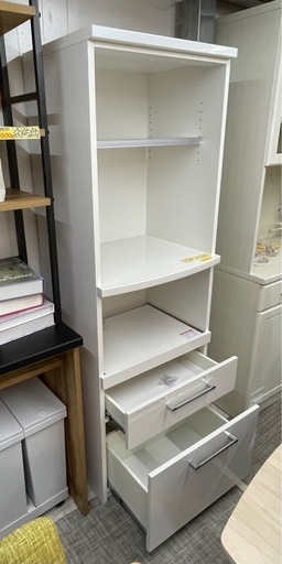 【ニトリ レンジボード(ルイス2 60RB WH）】W59xD50xH176cm クリーニング済み【10503】