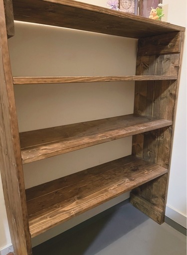 靴収納棚　DIY  ウッドオイル塗装済み