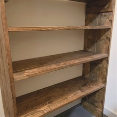 靴収納棚　DIY  ウッドオイル塗装済み