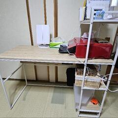 棚付きデスク　机