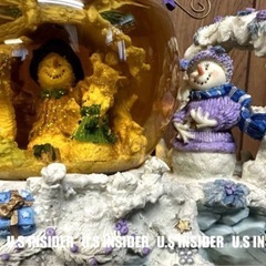 LAより入荷!!　高級感抜群■スノードーム×オルゴール■陶器製 大きめ25cm■贈り物にも最高＾＾　即日発送!!の画像