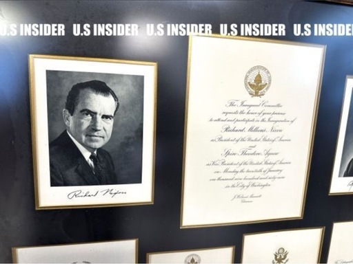 LAより入荷!! 日本希少!!　1969年 リチャード・ニクソン大統領、スピロ・アグニュー副大統領 就任式招待状　岐阜より即日発送!!