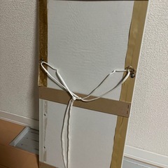 壁掛け鏡　白フレーム　28×60の画像