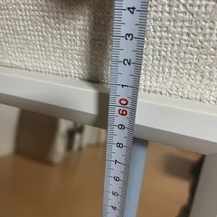 壁掛け鏡　白フレーム　28×60の画像