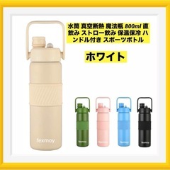 水筒 真空断熱 魔法瓶 800ml 直飲み ストロー飲み 保温保...