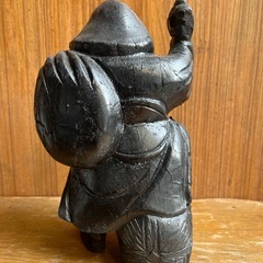 GO-625】七福神 恵比寿 大黒天 木像 炭化 奇跡の燃え残り