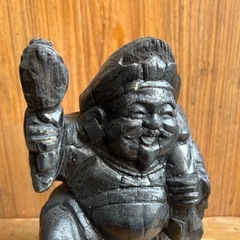 GO-625】七福神 恵比寿 大黒天 木像 炭化 奇跡の燃え残り