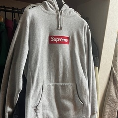 supreme  boxロゴ　赤box ヘザーグレー L 正規品