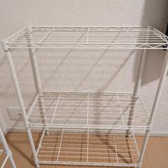【〆】スチールラック 白