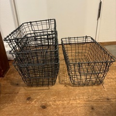 売却済み　取りに来て下さる方 【チャイハネ】ワイヤーバスケット ...