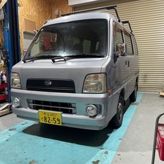 サンバー　車検付！　10万キロ！　キャリア付き！