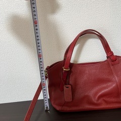 赤のトートバッグ　ショルダーバックの画像