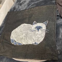 ★直接受け渡しのみ★　【francfranc】【松尾ミユキ：猫】モノトーン🎶クッションカバーセット2点  の画像