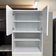 【超美品‼️】定価34,990円♪ ニトリ 60cm幅隙間収納庫(フロンティア60) ランドリーラック 多目的棚 艶ありホワイト♪の画像