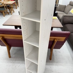【美品‼️】便利♪ 23cm幅スリムラック 隙間収納家具 6段カラーボックス ホワイト♪の画像