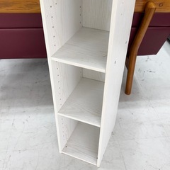 【美品‼️】便利♪ 23cm幅スリムラック 隙間収納家具 6段カラーボックス ホワイト♪の画像