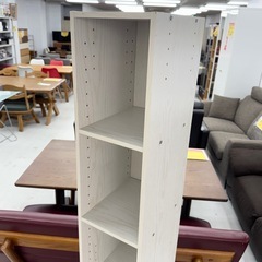 【美品‼️】便利♪ 23cm幅スリムラック 隙間収納家具 6段カラーボックス ホワイト♪の画像