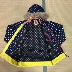 【美品】ファー付きフードスノーウェア Mサイズの画像