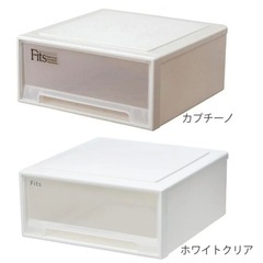 【新品(未使用)】収納ケース Fits フィッツ フィッツケース ワイド 引き出し 小物収納 単品 （ 収納ボックス 収納 ケース 幅45 奥行45 高さ20 天馬 日本製 衣装ケース 積み重ね 押し入れ 押入れ クローゼット収納 ）の画像