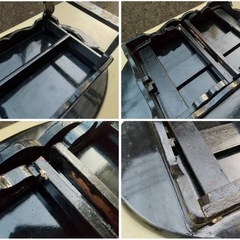 【GO-659】折りたたみ机 螺鈿細工 ちゃぶ台 座卓 昭和レトロ アンティークの画像