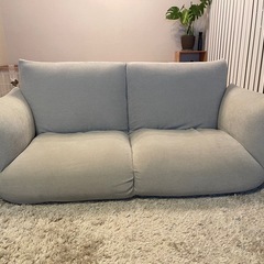 リクライニングフロアソファ 2シーター ベージュ