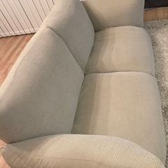 リクライニングフロアソファ 2シーター ベージュ