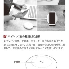 Qi対応ワイヤレス充電器 マクセル ホワイト WP-PD40