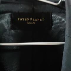 INTERPLANET GOLD ブラックパンツスーツ上下サイズ40の画像