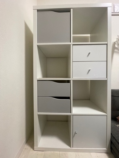 IKEA KALLAX ホワイト×グレー　棚