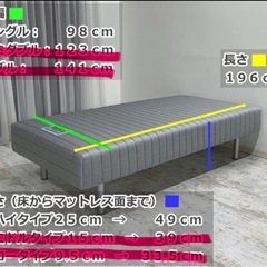 フランスベッドの脚付きマットレスベッド
