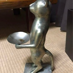 猫 オブジェ 置物の画像