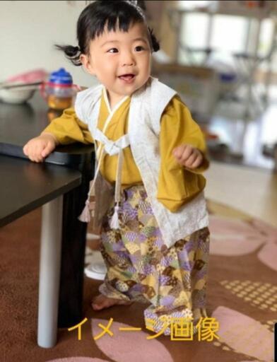 初節句 羽織付き子供袴 ハンドメイド