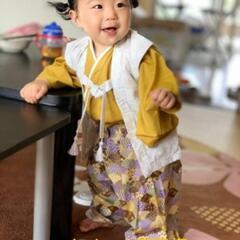 初節句 羽織付き子供袴 ハンドメイド 