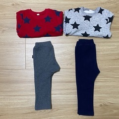 西松屋　裏起毛あったかトレーナー、裏起毛あったかパンツ　80cm...