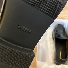 高校生ローファー　ブラック24.5 新品の画像